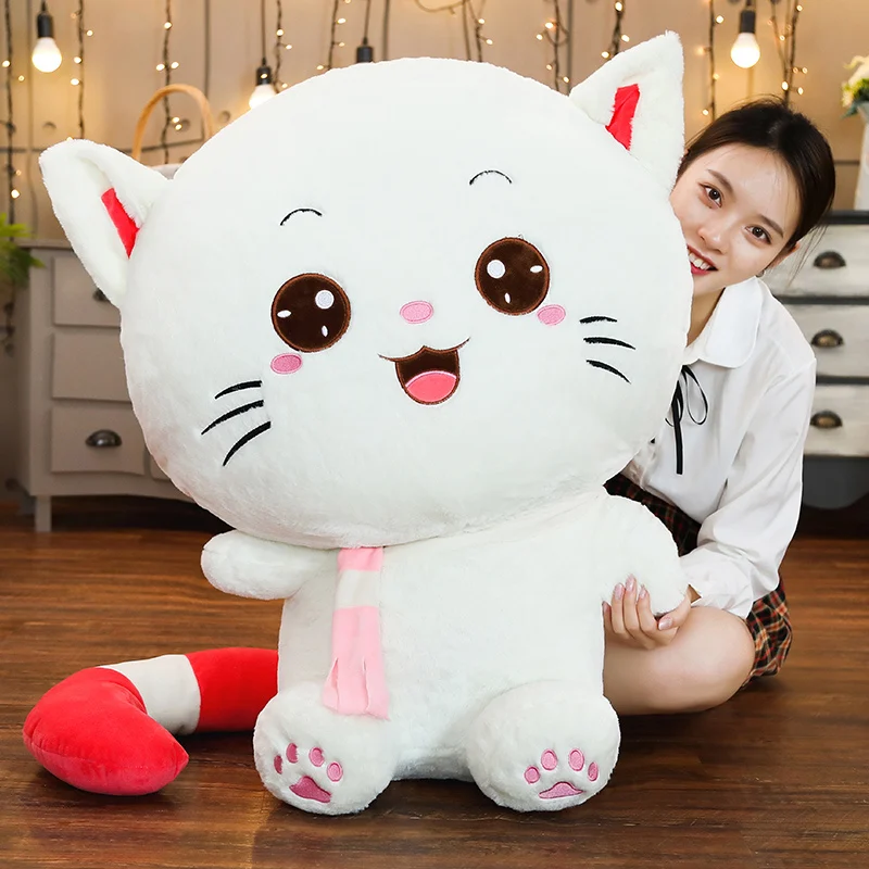 

Cute Big Face Cat Plush Toys Face Smiling Stuffed Doll Baby Toys Soft Peluche Animal Pillow High Quality Kids Girl Birthday Gift