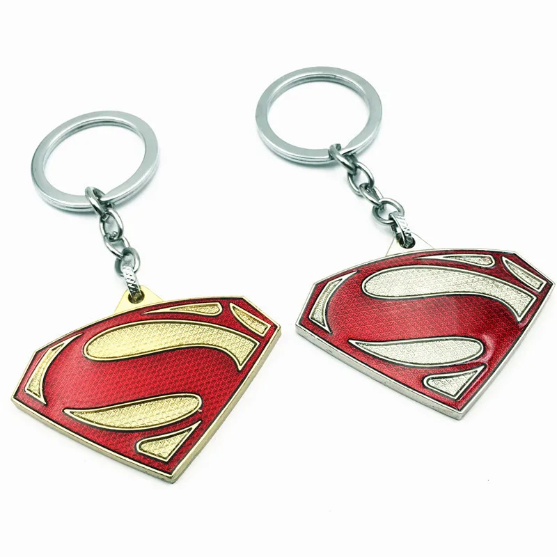 

10pcs/lot Superman Key Chain Anime Key Rings Men Chaveiro Car Keychain Movie Jewelry Key Holder Souvenir Merry Christmas Gifts