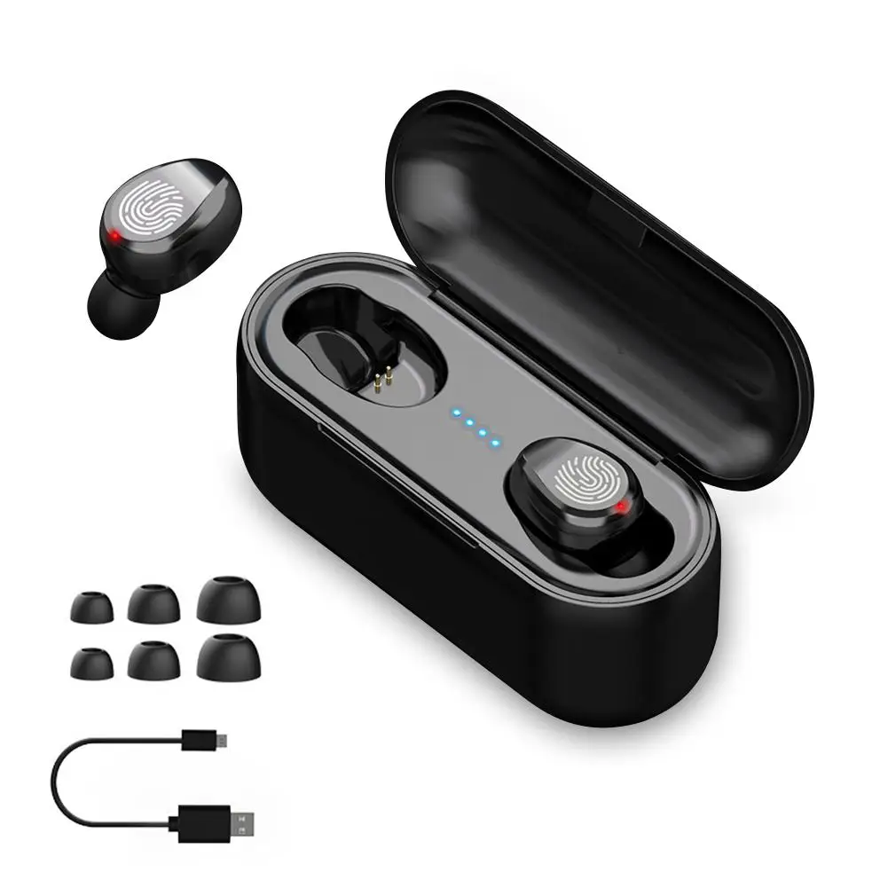 F9 TWS Bluetooth Earphone 5.0 Wireless Bluetooth Headset Stereo Bass Wireless Earphones With Microphone With 3200mAh Charger Box