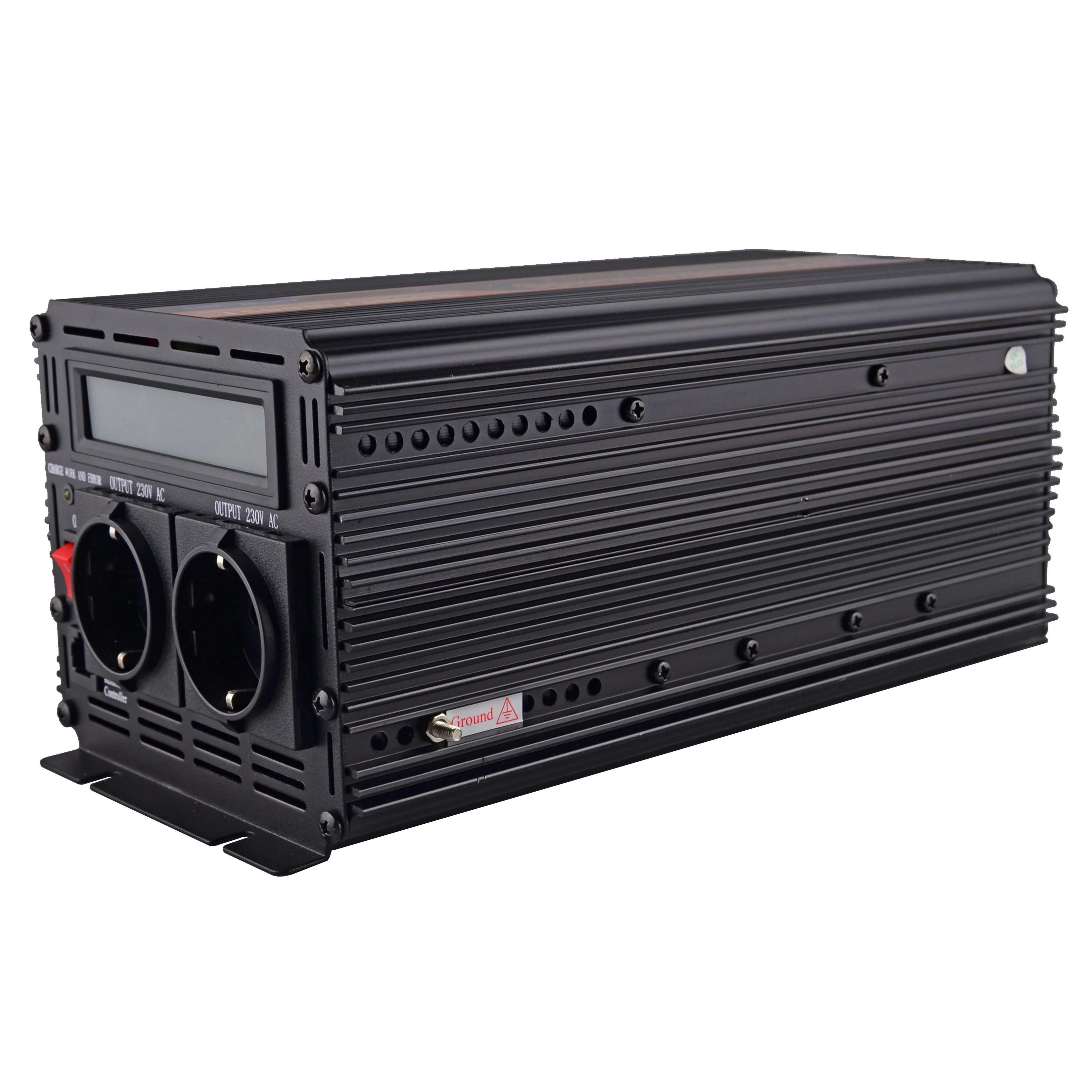 EDECOA UPS charger power inverter 1500W 3000W pure sine wave DC 12V AC 220V 230V 240V with remote control and LCD display