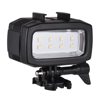 

600LM Action Camera Diving 30M LED Fill-in Light Lamp for GoPro Hero 7/6/5s/5/4s/4/3+/3 for Xiaomi Yi SJCAM Sports Cameras