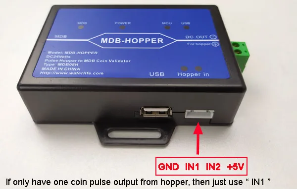 MDB-HOPPER конвертировать ваш импульсный интерфейс Копилка в интерфейс MDB для торгового автомата