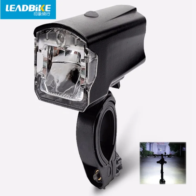 cheap Leadbike Bicycle Light USB Rechargeable ABS LED Waterproof MTB Bike Front Flash Light Night Riding Cycling Safe Head Lamp