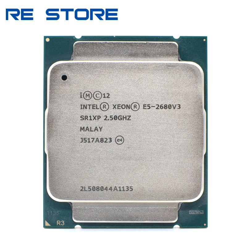Б/у Intel Ксеон E5 2680 V3 процессор SR1XP 2 5 ГГц 12 жильная 30 Мб разъем LGA 2011 3 Процессор