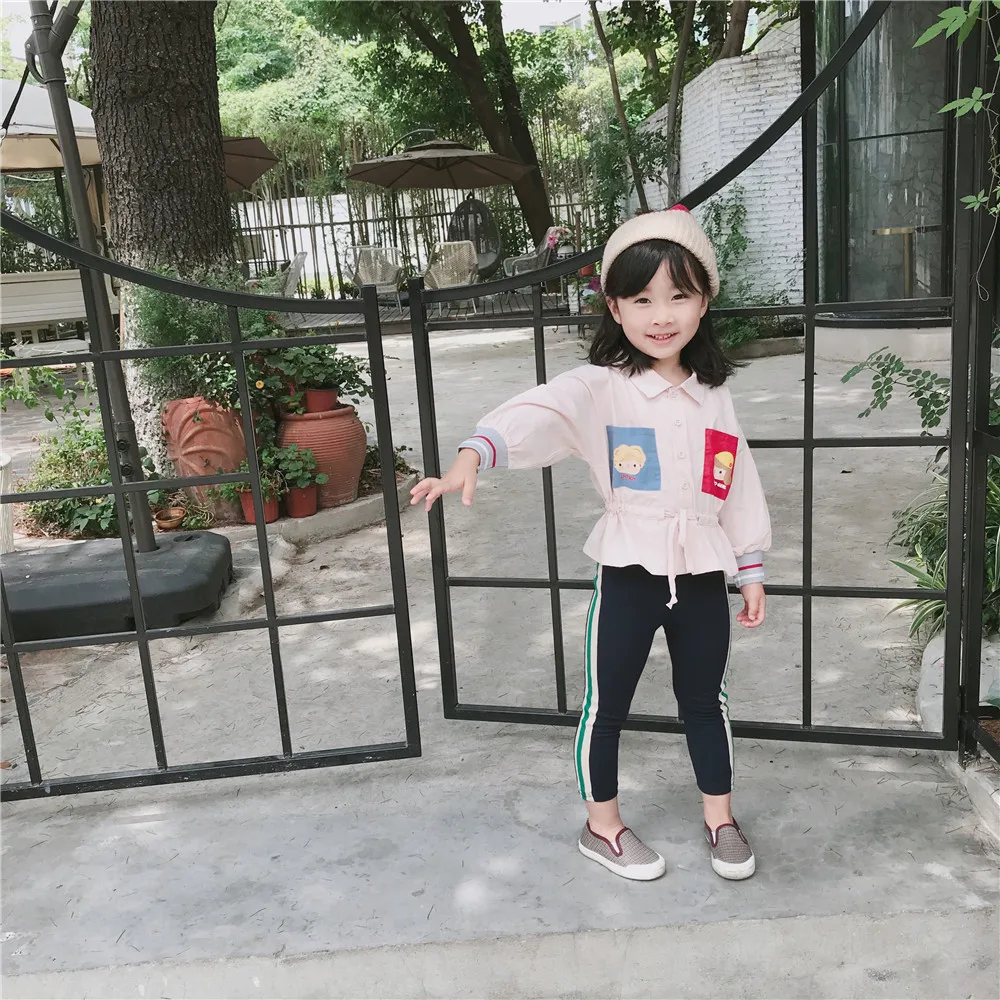 Tonytaobaby/новое осеннее платье; рубашки с длинными рукавами для девочек с героями мультфильмов; Детские рубашки для девочек; рубашка с воротником