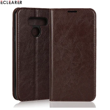 

ECLEARER Wallet Case For LG K50S K50 Genuine Leather Case Vintage Card Slot Flip Case Cover For LG K50S Luxury Cases For LG K50
