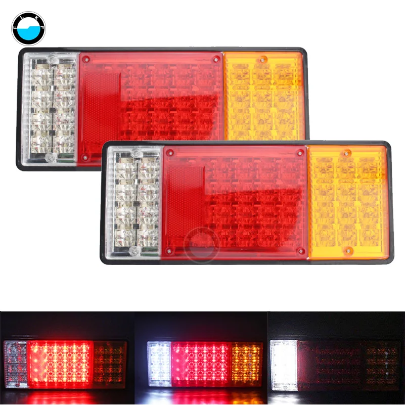 2 pcs 44 LED 2 шт. водонепроницаемый автомобильный 8 19 20 30 46 72LED задний светильник пара Лодочный Прицеп 12 В/24 В задние части для прицепа грузовика автомобильный светильник i - Цвет: 2 pcs 44 LED