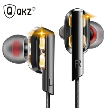 

QKZ AK4 In Ear Earphones Bass Ear HIFI Headset DJ Earphone Metal Stereo Earbuds with Microphone for Mobile Phone MP3 MP4