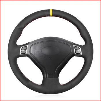 

MEWANT Black Suede Leather Steering Wheel Cover for Subaru Forester 2005-2007 Outback 2005 2007 Legacy 2005 2006 2007