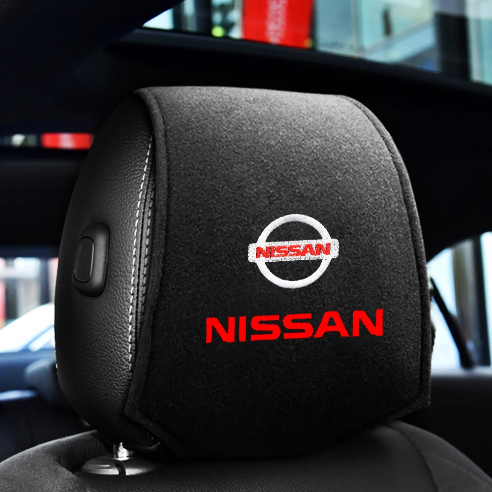 Auto,Housse appui-tête en cuir pour Nissan Tiida Teana Skyline Juke x ...