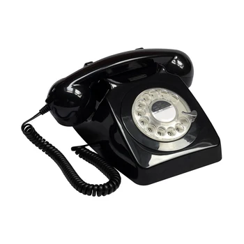 

GPO Retro 746 analog dial phone with rotating disk Color black Vintage