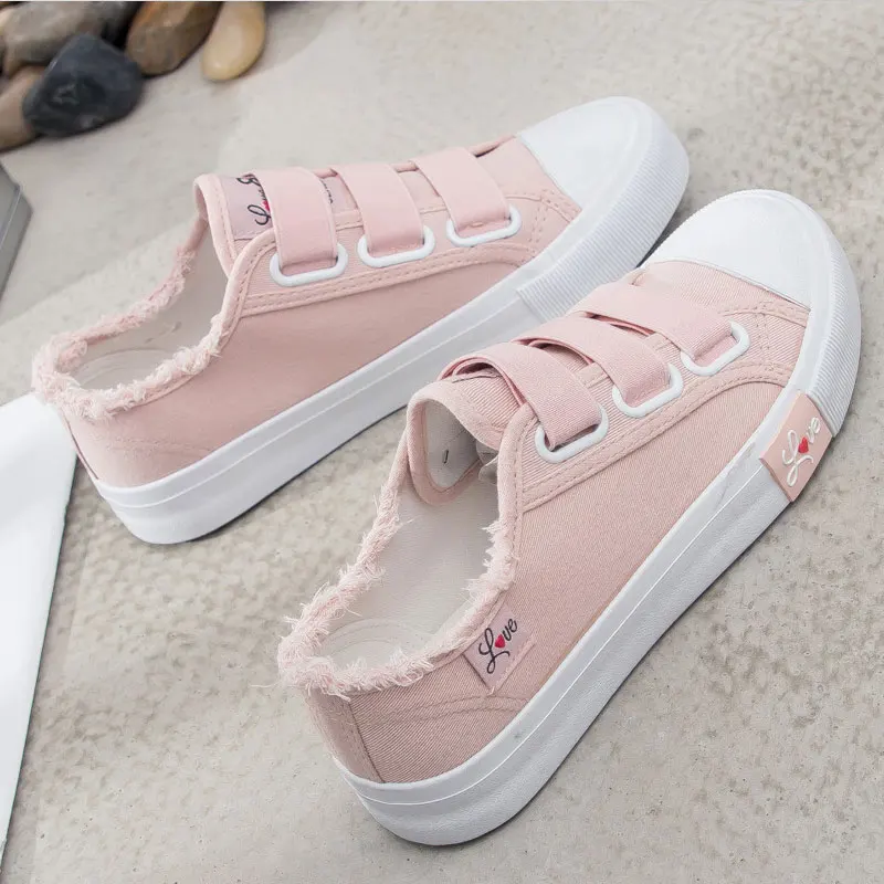 

2019 Summer Fashion Canvas shoes woman comfortable flats shoes female solid breathable women shoes sneakers zapatos de mujer