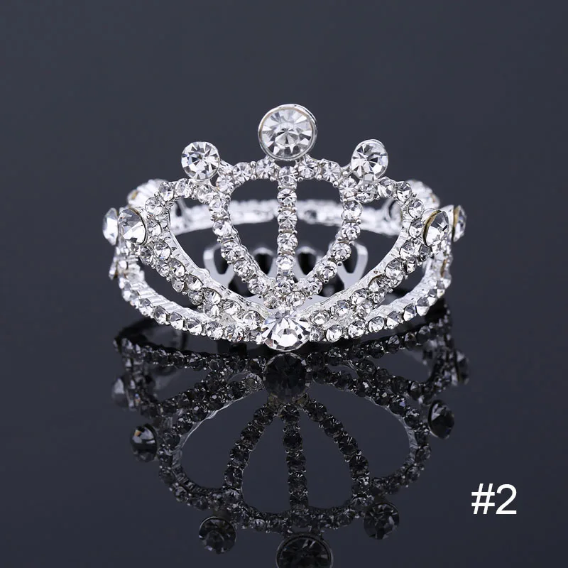 TDQUEEN миниатюрные круглые диадемы и короны с расческой Посеребренные стразы