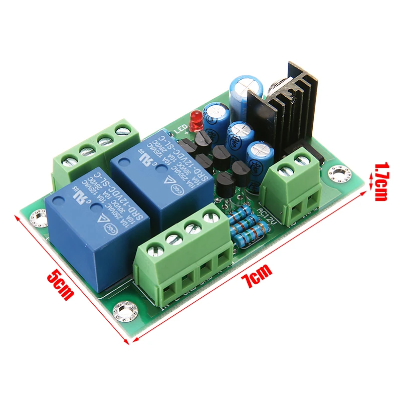 1PC High Quakity Stereo Loud Speaker Protection Board 10A Dual Channel 3S Delay Soft Start Circuit With LED Instructions Lights