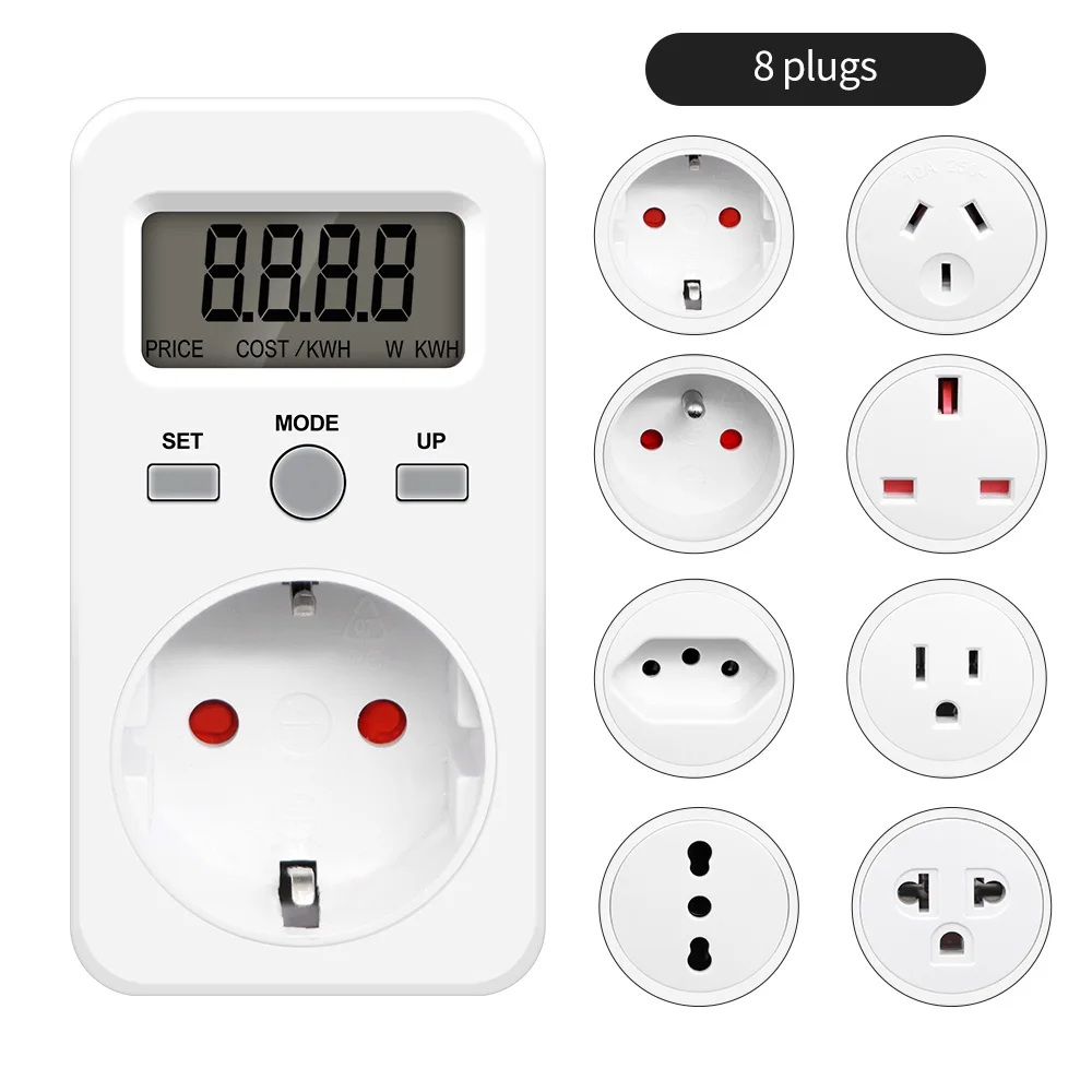 Wattmetru digital 220V 110V AC Contor de energie electrică Contor de energie Contor de energie Priză UE Putere Kilowați Putere Contor de electricitate_voghion.com