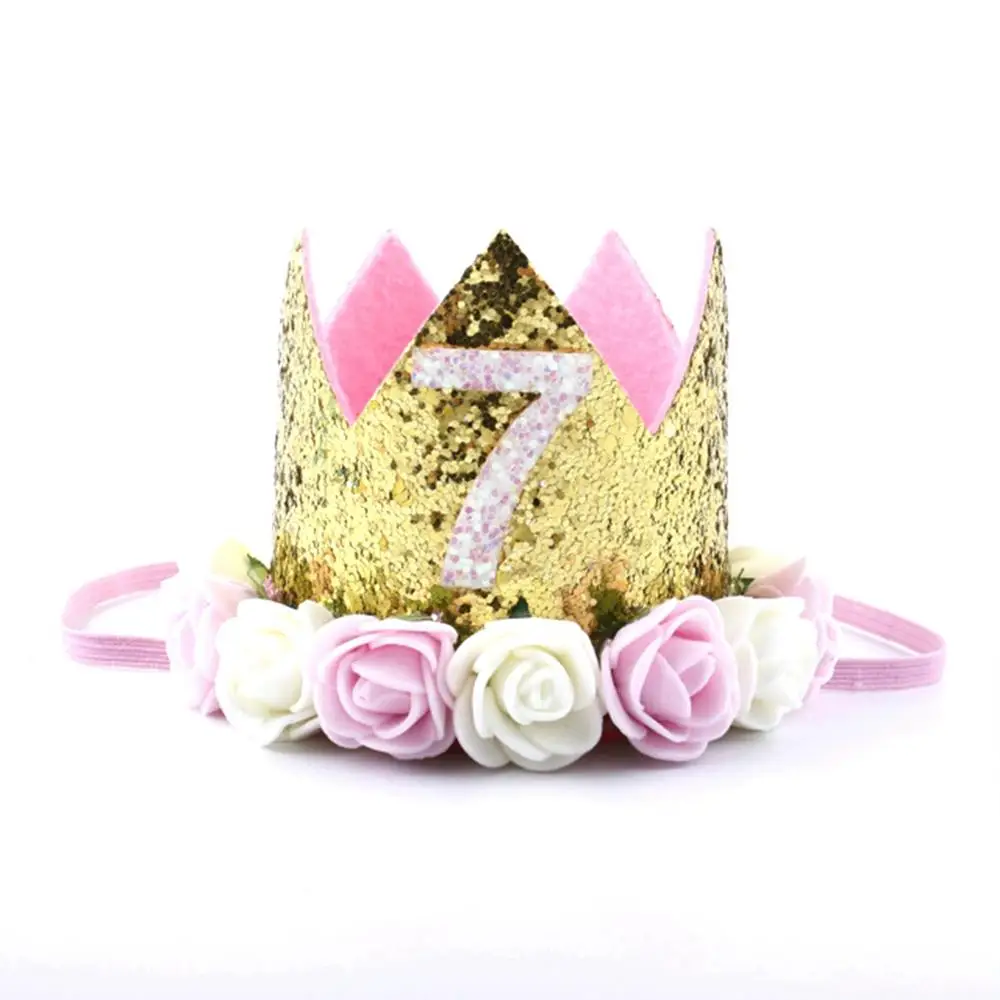 8 Crown CHZLL, 1 шт., шляпы для вечеринки по случаю Дня рождения, праздничные вечерние шляпы для дня рождения, украшения для вечеринки на день рождения, Детские вечерние подарки - Цвет: 8 Crown