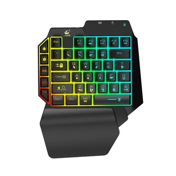 

Wired Gaming Mobile Gamepad Blueteeth 4.2 Keyboard ne-handed Membrane Keyboard Adapter For Android For IOS For PU-BG z0909