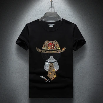 

Men's tshirt Hot drill Short Sleeve t shirt Men Streetwear T-shirt 2020 new design