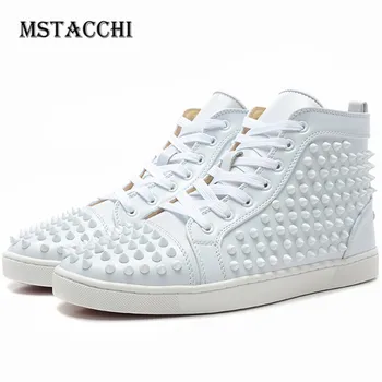 

MStacchi Fashion Men Sneakers Suede Genuine Leather Rivet Lace-Up Male Leisure Footwear Outdoor Motion Walking Shoes Size 35-47