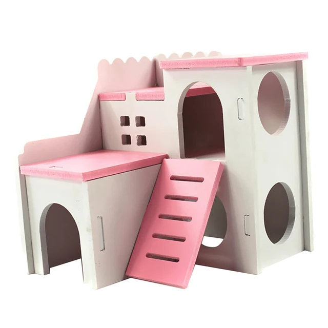 House Bed For Small Animal Pet Hamster Hedgehog Guinea Pig Castle Habitat Cave Toy Pet Nest Squirrel Bed House Cage Accessories 3