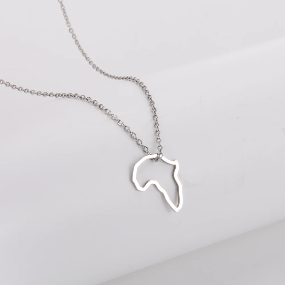 COOLTIME Edelstahl-Stern-Anhänger-Halskette für Frauen, Herzen, Mond, Stern, Sonne, afrikanische Karte, Charm, Geburtstagsschmuck, Geschenk – Detail 19
