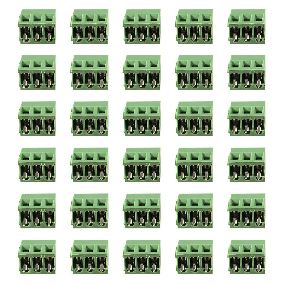 30 шт. 3P 5 00 мм Шаг 3 контактный монтажный винтовой клеммный блок для Arduino гнездовые