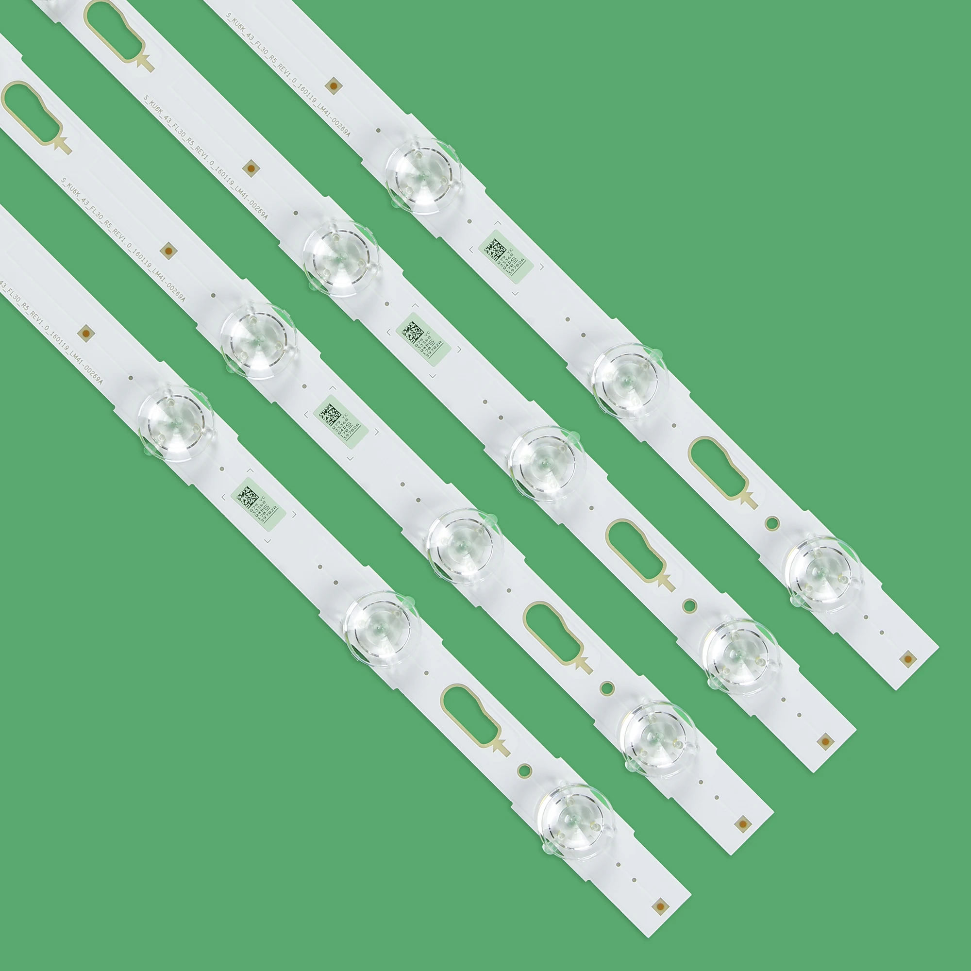 Faixa de Luz de Fundo de Led para Ueue43ku6000 Ue43mu6100 Un43ku6000 Ua43ku6880j Ua43ku6000 Ua43ku7000 Embutido Peças e Computadores Industriais - Imagem 4
