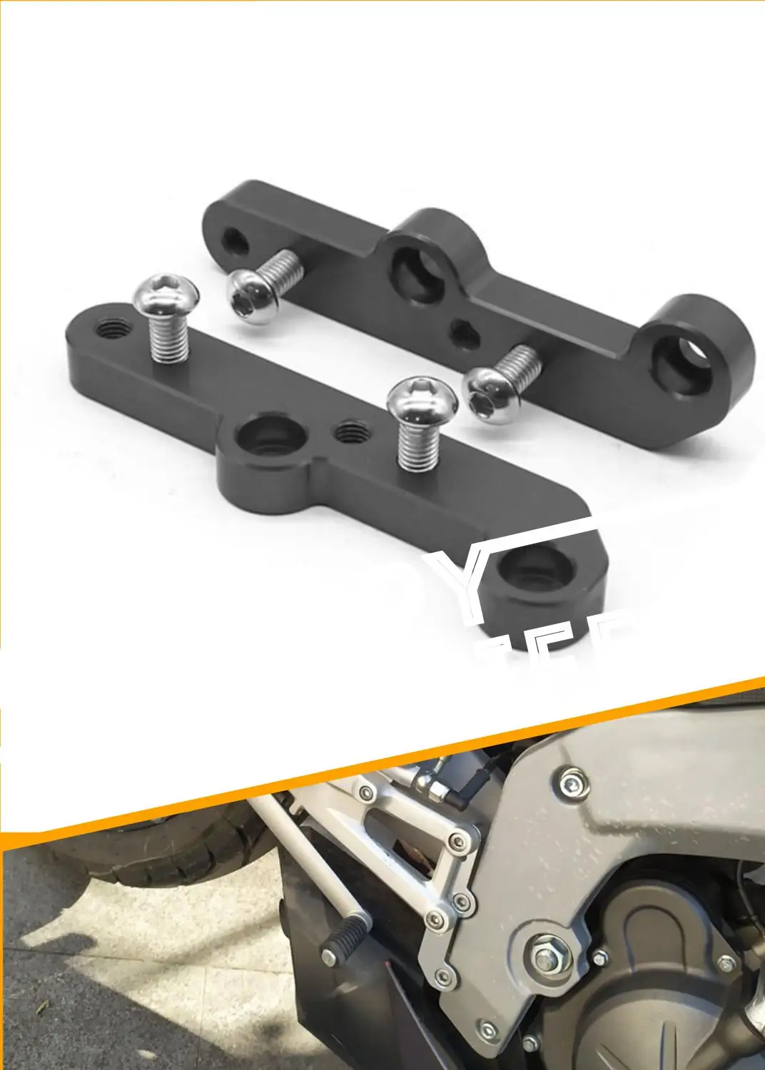 

For Aprilia GPR125 GPR150 RS4 125 CNC Aluminum Motorcycle Foot Pegs Rest Footpegs Pedals Rearset Footrest Raise the fixed code