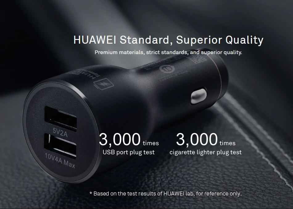 CP37 36 г 5A кабель HUAWEI SuperCharge автомобильный Зарядное устройство 40 Вт с 2 портами(стандарт 10V4A 40 Вт 5V4A 20 Вт 9V2A 18 Вт 5V2A 10W