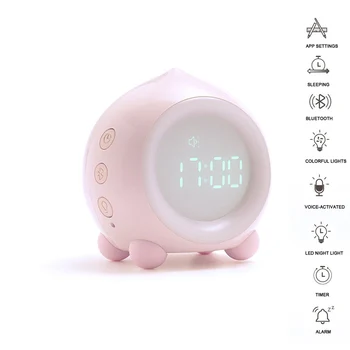 

Creative Changing LED Digital Alarm Clock Backlight DisplayWireless Bluetooth Speakers Light Night Glowing Kids Desk Alarm Clock