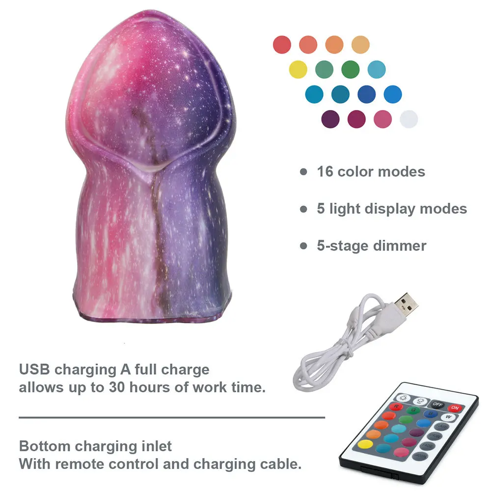 3D печать ночник USB Перезаряжаемый светодиодный креативный пульт дистанционного управления лампа для украшения дома освещение