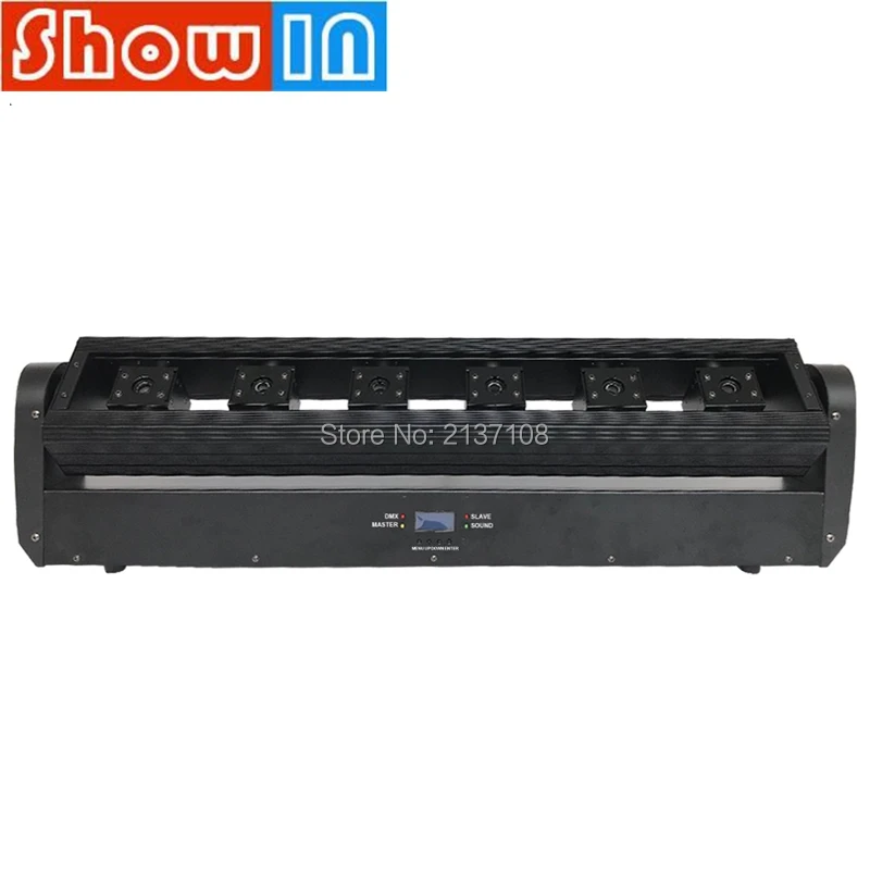 6 головок 500 МВт СВЕТОДИОДНЫЙ ПОВОРОТНЫЙ лазерный светильник красный RGB DMX512 Luz DJ