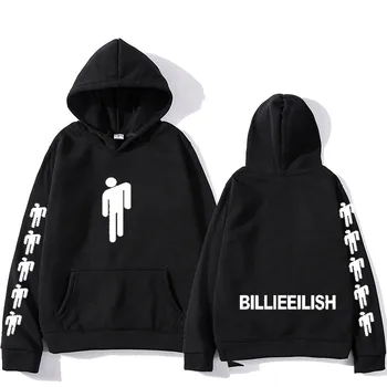 

Billie Eilish Print Hoodies Men Winter Sweatshirts Harajuku Hip Hop Casual Pullover Hooded Streetwear Men Fashion street hoodies