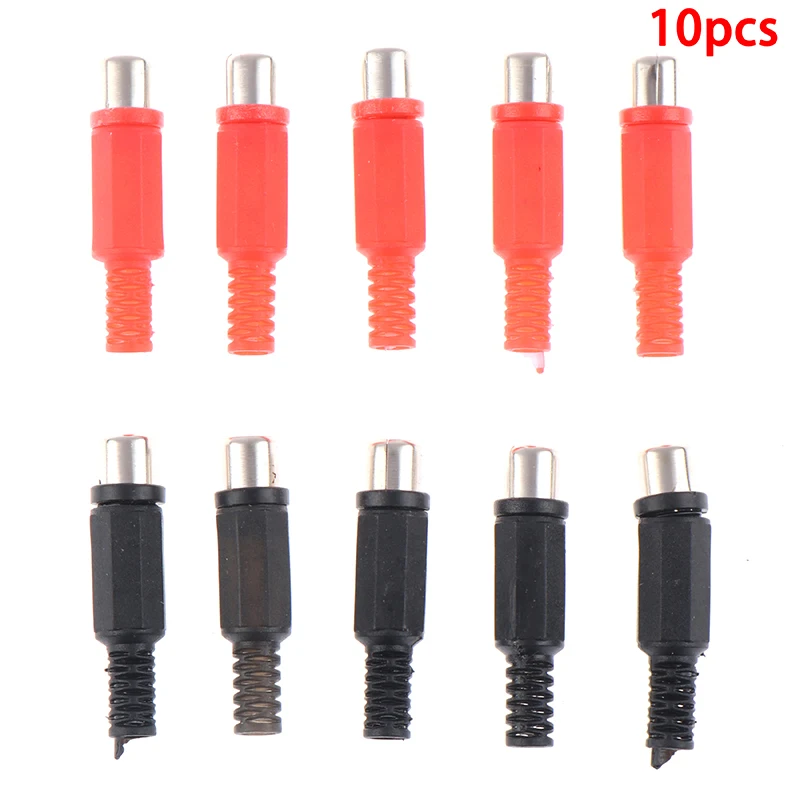 audio jack adapter audio jack socket audio av adapter connector adapter 10 Pcs/ RCA Audio Connectors Female Welding Jack Cold Pressure Socket Adapter 50V 0.5A