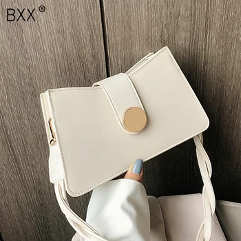 

[BXX] PU Leather Crossbody Bags For Women 2020 Summer Shoulder Bag Female Travel Handbags Fashion Simple Cross Body Bag HN775