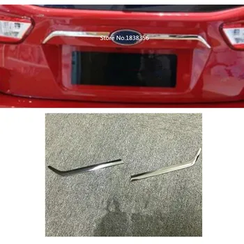 

For SUBARU XV 2018 2019 2020 Car Styling ABS Chrome Rear Door License Tailgate Bumper Frame Plate Trim Trunk Hood 2pcs