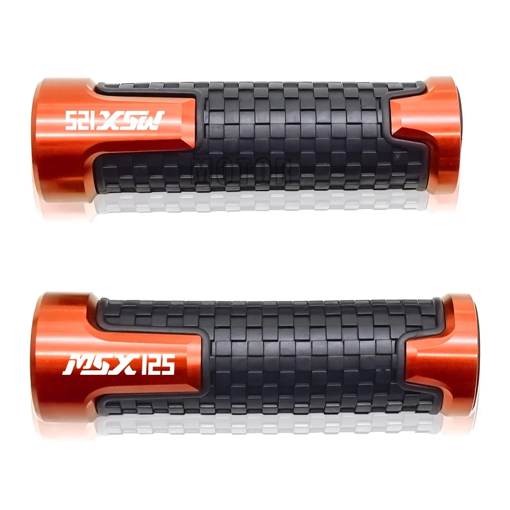 Для Honda MSX125/GROM- MSX 125 7/" 22 мм мотоцикл, гоночный велосипед противоскользящая рукоятка для руля рукоятки - Цвет: Orange