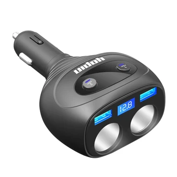 

2021 New 12/24V 80W Dual Cigarette Lighter Sockets 2 USB Car Charger Splitter Separate