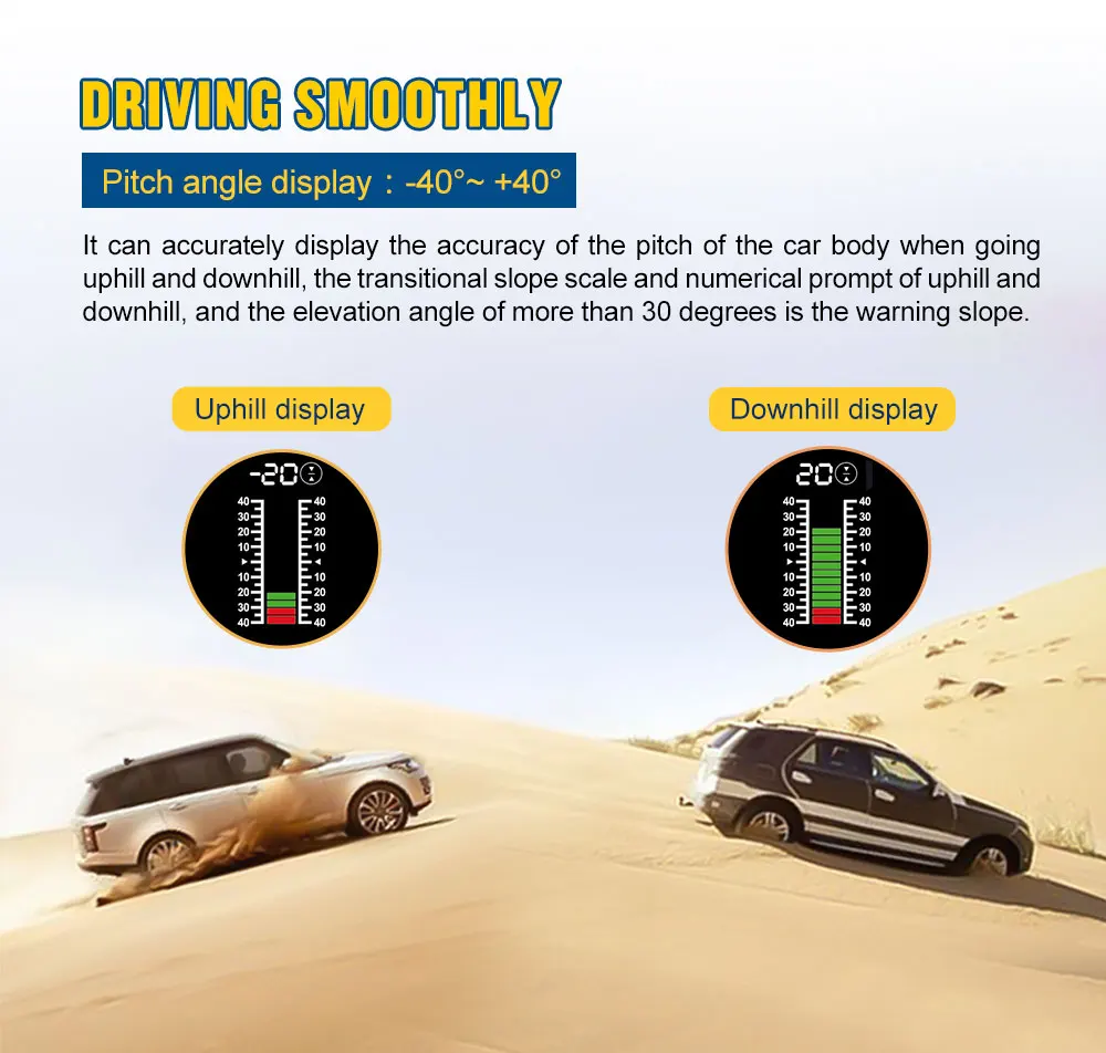 AUTOOL X91 3in1 HUD GPS Speedometer Slope Meter