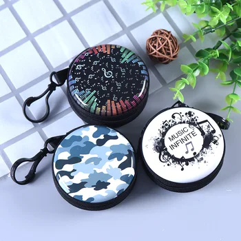 

Circle Purse South Korea Creative Mini Cute Earphone Bag Portable Tinplate Coin Purse Logo Printing