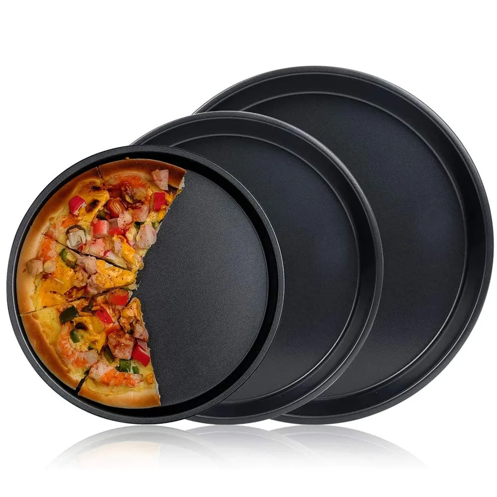 Nonstick patelnie do pizzy Nostick Carboon stalowe ciasto Pan okrągły