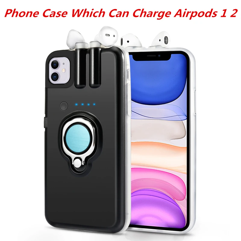 For iPhone 11 11 Pro 11 Pro Max Case Xs Max Xr X 8 7 6 6s Plus Finger
Ring Holder Case For AirPods Charging Case Dropshipping