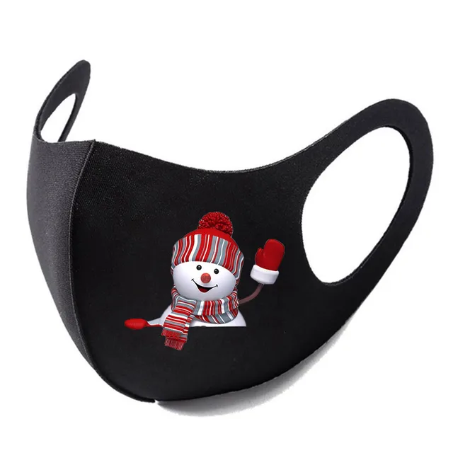 Christmas Prints Mask Adult Reusable Colorful Fabric Face Xmas Print Unisex Neutral Washable Masks Earloop Bandage Masques B