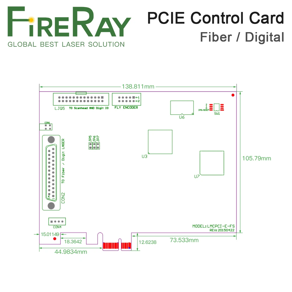 Лазерная маркировочная машина FireRay JCZ контроллер PCI E плата используемая для