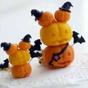 

DIY Clear Silicone Stereo Pumpkin Mini Witch Hat Mold for Jewelry Making Tools Resin Craft Epoxy Molds 40JF