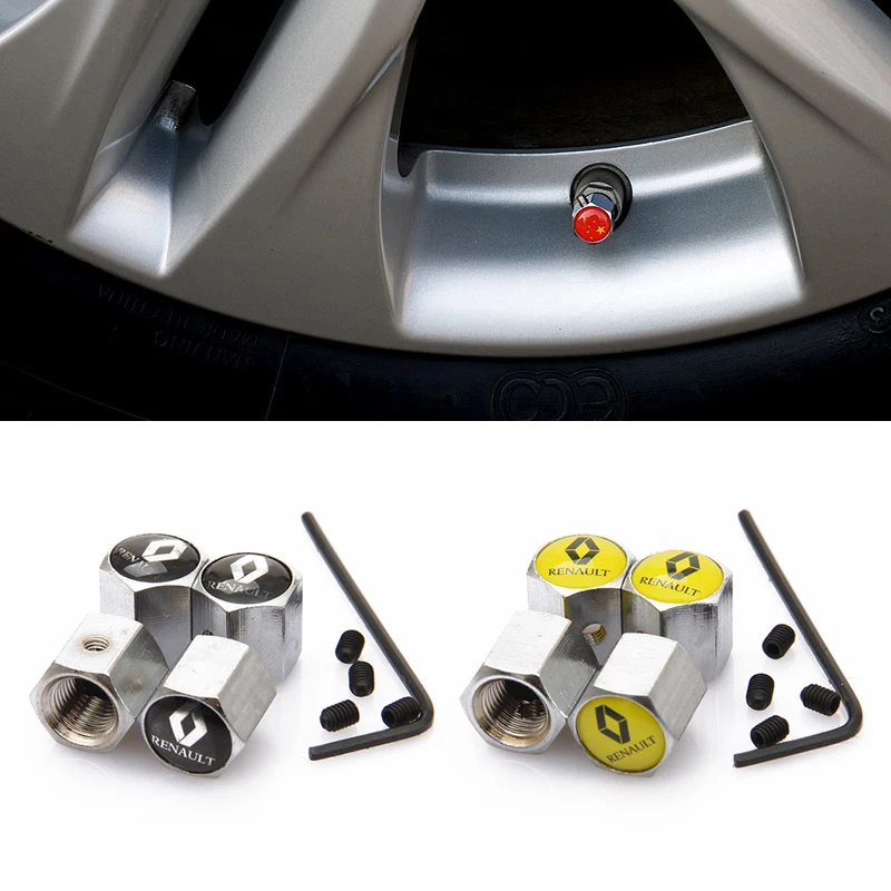 Car Styling Auto Wheel Anti theft Valve Stem Caps For Renault Clio