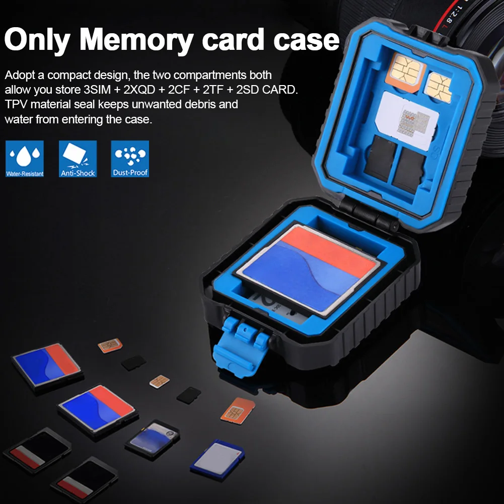 Hard Holder Protection Memory Card Case Carrying Shell Portable Seal Storage Box Large Capacity Organizer Wear Resistant