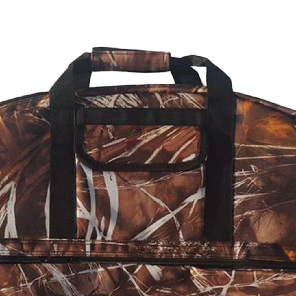 Ultra-light Archery Hunting Canvas Compound Bow Bag Holder Carry Case with Arrow Pocket Handle & Straps 45.3' x 17.7'