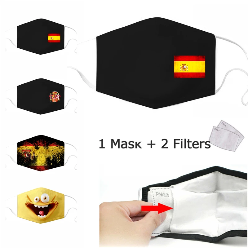 Маска хлопковая Pm2.5 многоразовая с забавным принтом маска для взрослых фильтром