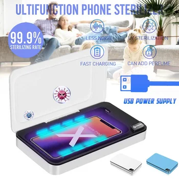

Portable Wireless UV Sterilizer Box Phone Mask Cleaner Personal Sanitizer Disinfection Cabinet Multifunction UV Sterilizer Lamp
